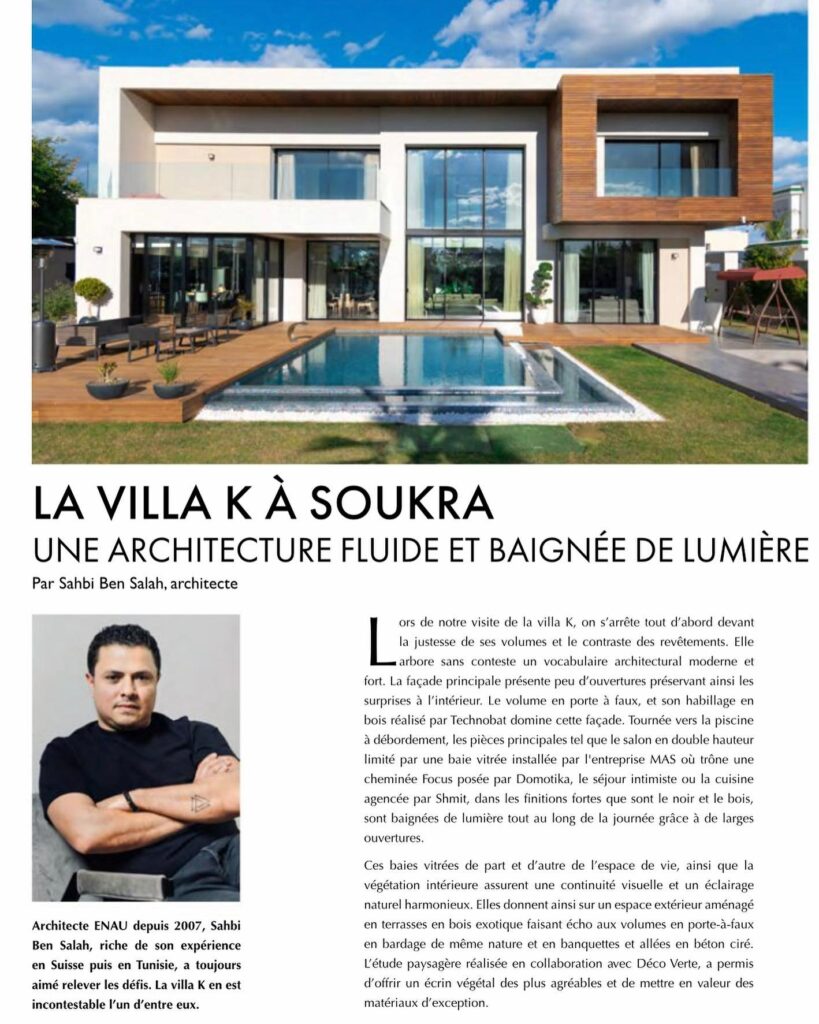 La Villa K à Soukra – Architecture contemporaine et design minimaliste